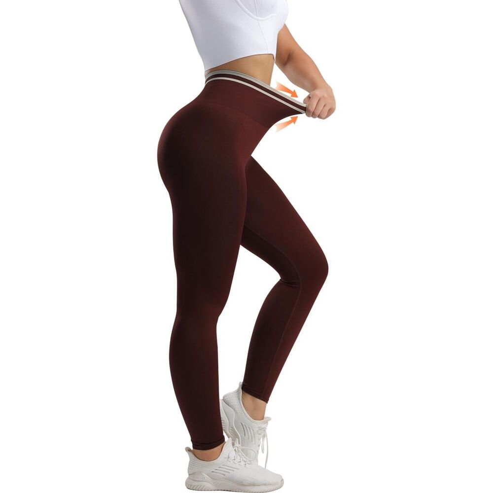 High Waisted Leggings Tummy Control Yoga Pants, XXL, 5L-200B005